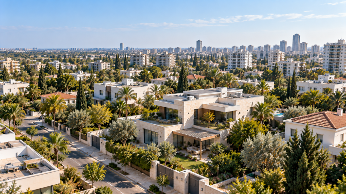 מבני מגורים ונכסים באזור השרון להמחשת שירותי שמאי מקרקעין לשומות רמ״י בהרצליה, רעננה והסביבה